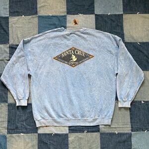 VTG santa cruz california yesterdays blue crewneck sweatshirt stone wash XL surf